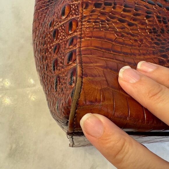 BRAHMIN PARIS PECAN MELBOURNE CROC EMBOSSED LEATHER - Picture 9 of 16